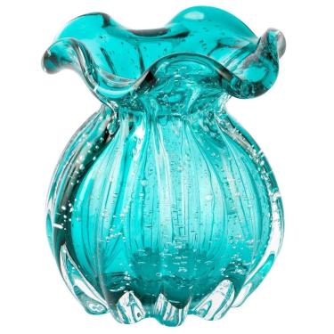 Imagem de Vaso Murano Trouxinha Decorativa 11,5 Cm Verde Veneza