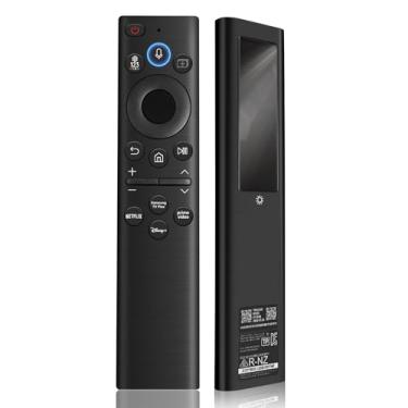 Imagem de Controle remoto de voz solar BN59-01385A para Samsung – Controle remoto de TV com moldura com 4 botões de atalho, para TVs Samsung Smart TV Crystal QLED QLED 4K 8K e TVs Neo LED 4K Ultra HD 2021-2022