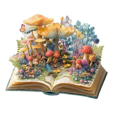 Imagem de Wooden Puzzles for Adults - Forest Magic Book Wooden Jigsaw Puzzle for Adults, Mushroom Wood Puzzles Adult, Unique Animal Shape Ocean Puzzle, Wall Art Home Decor (M-11.2 * 9.3in- 174 Pieces)