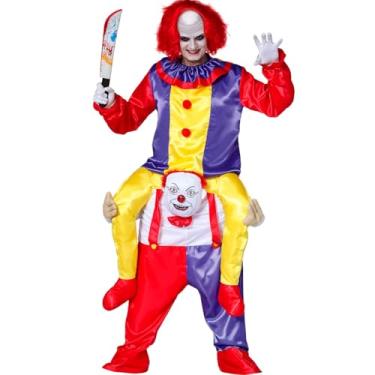 Imagem de Fantasia Palhaço Assassino de Halloween Masculina Adulta de Luxo Divertida Terror Me Carrega (G 46-48)