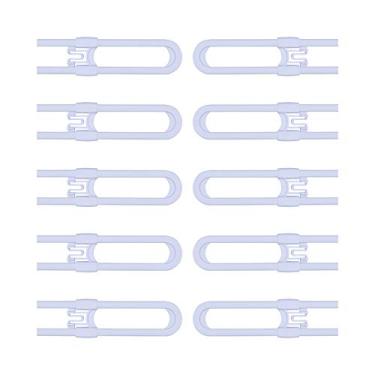 Imagem de Fechaduras de segurança para crianças de armário deslizante - OKEFAN Baby Proofing Cabinet Lock Trinco de armário para crianças em maçanetas de porta de armário puxadores sem furadeira (10, branco)