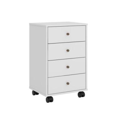 Imagem de Gaveteiro para Escritório Home Office Notável Branco - Bela Móveis - D