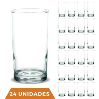 Imagem de 24 Copos Brooklyn 330ml Agua Vidro Transparente Suco Nadir - NADIR FIG