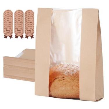 Imagem de Sacos de pão BDAFRYY, pacote de 110 para pão caseiro com janela