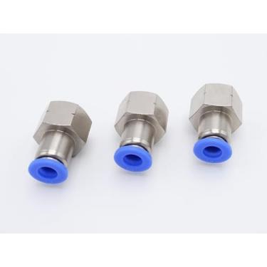 Imagem de IVLPHA Encaixe Push to Connect Tubo de 1/10.2 cm OD x rosca NPT fêmea de 0,65 cm, conectores de pressão rápida de linha de água de ar reto fêmea pneumática (pacote com 3)
