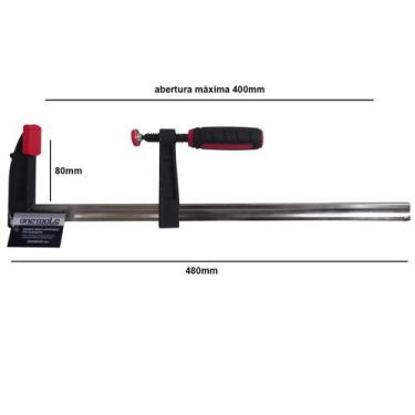 Imagem de Kit 2 Grampos P/ Carpinteiro Tipo Sargento 80x400mm ON36 Onetools