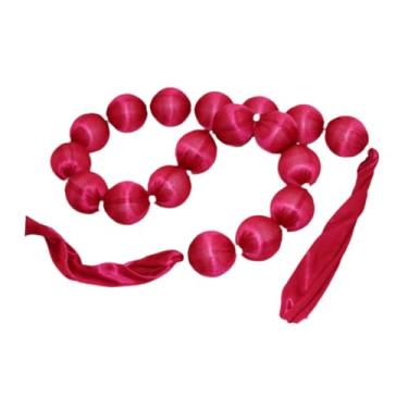 Imagem de Vaveren Guirlanda de bolas de espuma, enfeites artesanais, decoração para casa, elegante decoração de casamento, de parede para festa, natal, noivado, Vermelho