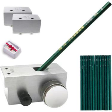 Imagem de Testador De Dureza De Lápis 3 Em 1 Medidor De Dureza De Lápis Portátil Kit De Teste De Arranhões De Filme De Revestimento De Tinta Com 500g Corpo Principal 2 * 250g Peso 13 Pcs Lápis