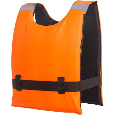 Imagem de Jaqueta De Natação - Colete Salva-vidas Adulto Listras Reflexivas Suporte 75n Colete De Natação De Flutuação Com Alça Ajustável Auxiliares De Flutuação Para Pesca, Nad, Orange, One Size