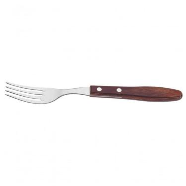 Imagem de Garfo Jumbo Tramontina Churrasco Aço Inox Polywood Vermelho