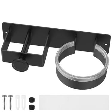 Imagem de Suporte para secador de cabelo, suporte de alisador de cabelo, à prova de ferrugem, organizador de ferramentas de cabelo, adesivo para secador de cabelo, suporte de modelador de cachos