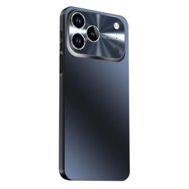 Imagem de FWYANZH Capa para iPhone 17 Pro Max/17 Pro/Air/17, capa de proteção completa para lente fina, elegante, PC traseira à prova de choque, capa de negócios, preta, ar