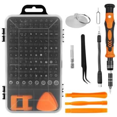 Imagem de Conjunto de mini chaves de fenda, conjunto de ferramentas de chave de fenda mecânica de precisão 114 em 1 com 98 bits/eixo de extensão/magnetizador, conjunto de chaves de fenda de reparo eletrônico