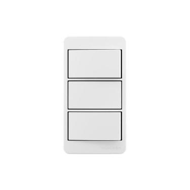 Imagem de Placa Para Condulete Caixa 3-4" Com Interruptor Simples Duplo Margirius Sleek 10a Branca Branco