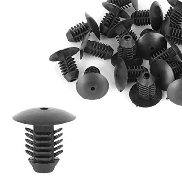 Imagem de X AUTOHAUX 20 pçs 12 mm furo Diâmetro rebites de plástico parafuso prendedor para-choque prendedor clipes retentor preto para carro