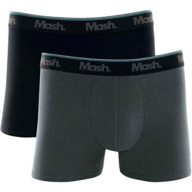 Imagem de Kit 2 Cuecas Boxer Mash Algodão Masculino, Preto, G