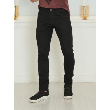 Imagem de Calça Jeans Masculina Preta Skinny Slim Original com Lycra Elastano Ro