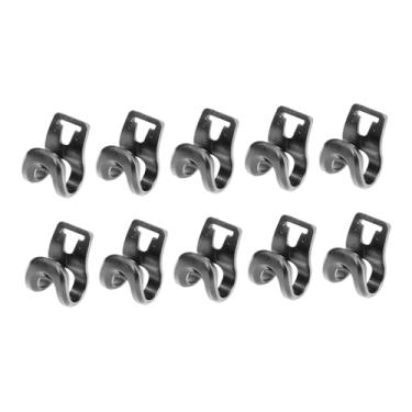Imagem de oshhni 10 peças de ganchos para mastro de barraca, grampos, acessórios, clipes para pendurar barracas, fivelas para prender mochilas, caiaques, toldos, 0.95 Cm X 1.2 Cm X 0.7 Cm