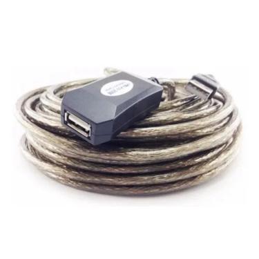Imagem de Cabo Extensor Usb 2.0 10 Mts Amplificado Com Extensão Ativa 10 Metros