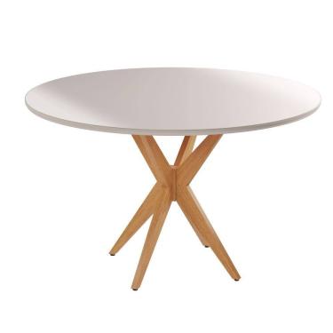 Imagem de Mesa de Jantar Simpatia Redonda Tampo 108cm Pés Madeira Maciça JCM