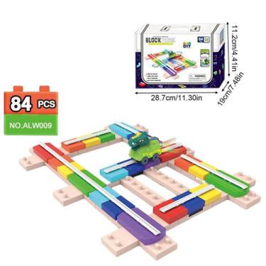 Imagem de Dinossauro Building Blocks Vagão Ferroviário Crianças Educacionais Ass