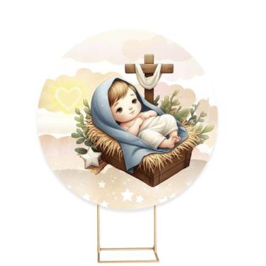 Imagem de Painel Festa Redondo Sublimado Natal 1,50m - Fadrix, NAT185