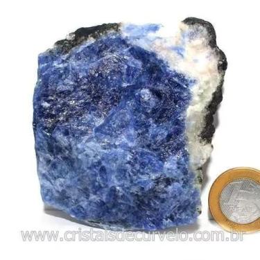 Imagem de Cascalho Sodalita Azul Bruto Natural - 1kg - Classe B - Atacado - Cris