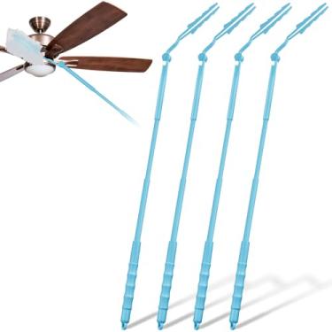 Imagem de Colingmill 4 peças de alças de substituição de 90 cm, compatíveis com refil Swiffer Duster, alças de comprimento ajustável, refil de espanador para remoção estendida (azul celeste)