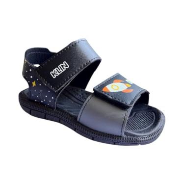 Imagem de Klin, Sandália Infantil Klin Tic Tac Casual Menino Preto 711158 Tamanho:18;Cor:Preto