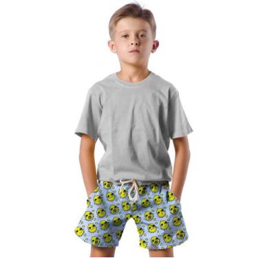 Imagem de Shorts Infantil Bermuda Calção Praia Verão Rei Limão Cartoon 209 - SMO