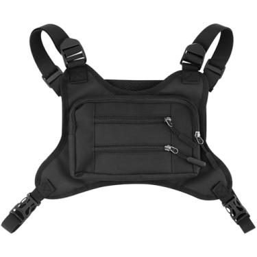 Imagem de Bolsa esportiva para homens e mulheres, colete de corrida ao ar livre, alça de ombro ajustável, bolsa de peito para caminhadas, ciclismo, exercícios, escalada, bolsa de treino para corredores