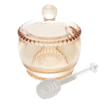 Imagem de Meleira de Cristal C/Pegador Plástico Pearl Bolinha Âmbar 200ml Wolff