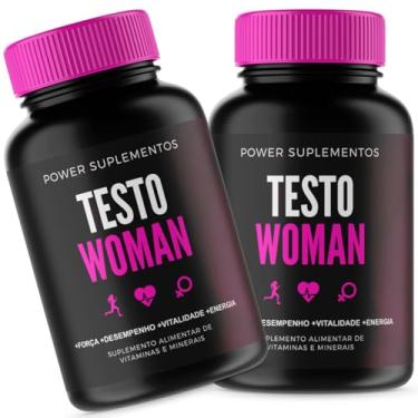 Imagem de 2 Testo Woman Multivitamínico Magnésio + Zinco + Selênio com 60 Cápsulas em cada Pote