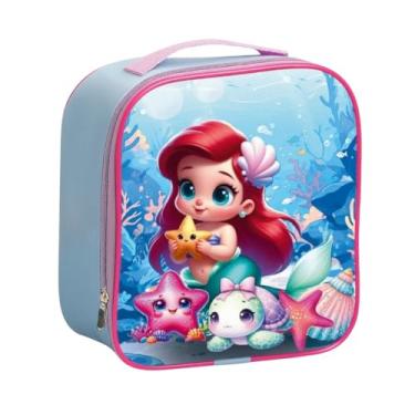 Imagem de Bolsa Térmica Feminina Lancheira Infantil Escolar Porta Lanche Grande 4 á 10 Anos