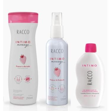Imagem de Kit Sabonete + Spray Intimo Morango + Gel de Massagem e lubrificante Morango - Racco