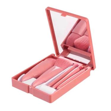 Imagem de Conjunto Profissional de Pincéis para Maquiagem com Estojo e Espelho, Kit Completo para Aplicação de Cosméticos