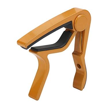 Imagem de XUXHOU Capo de Guitarra Com Conjunto de Palheta, Ferramenta de Reparo de Instrumento de Corda de Liga de Zinco Ajustável para Guitarra Elétrica, Banjo, Bandolim e Ukulele (Ouro)