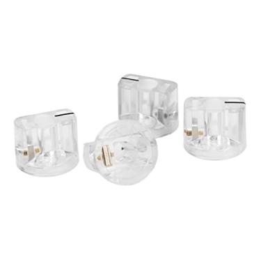 Imagem de RiToEasysports Botão do Interruptor do Pedal de Efeito, Fácil Instalação, Acessório de Instrumento Decorativo para Músicos, Plástico Transparente