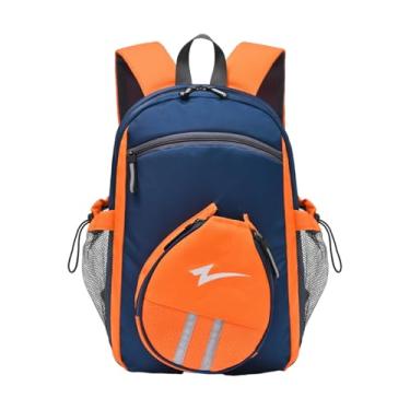 Imagem de oshhni Mochila de tênis de mesa multifuncional, à água, bolsa de tênis à prova d'água, bolsa de transporte para raquete para atletas adultos, Azul