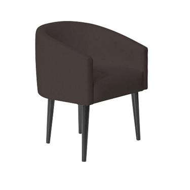 Imagem de Poltrona Decorativa Sandy Para Escritório Consultório Em Courvin - Marrom - Cor: Marrom