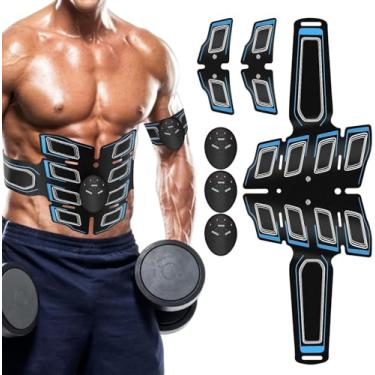 Imagem de Cinto de fitness, máquina de abdômen portátil, cinto tonificante abdominal, equipamento de treino para homens, mulheres, abdômen/braço/perna, exercícios de escritório em casa