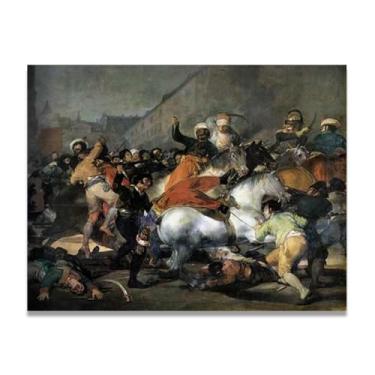 Imagem de LKXGRRSFG Launch An AttackSpanish Romantic Francisco De Goya Canvas Art - Obra-prima clássica para decoração de escritório doméstico 69,8 x 91 cm sem moldura