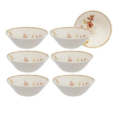 Imagem de Jogo Kit 6 Tigelas Cumbuca 500Ml Cerâmica Caldo Chá Das 5