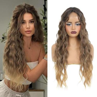 Imagem de Peruca UDU Long Curly Hair Topper Clip-In para cabelos finos