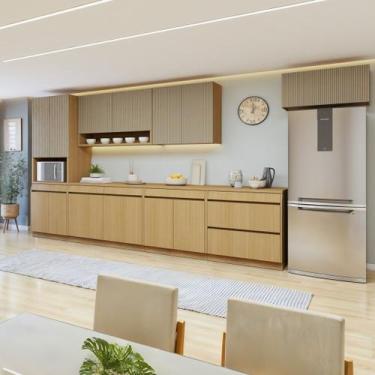 Imagem de Cozinha Completa Modulada 7 Peças 14 Portas 6 Gavetas com Rodapé 100% 