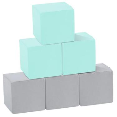 Imagem de Blocos de construção de brinquedos TRENDBOX 6 peças de cubos de espuma