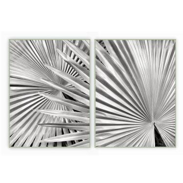 Imagem de Kit Com 2 Quadros Decorativos Florais Com Moldura Para Sala Quarto Escritório 92x122 Floral 019