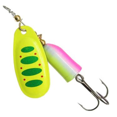 Imagem de Kit 4 Iscas Artificial Giratória Spinner Colher De Metal 11g