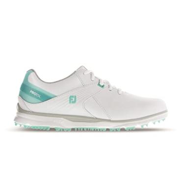 Imagem de FootJoy Tênis de golfe feminino Pro/Sl, Branco/Aqua, 34