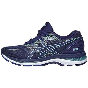 Imagem de ASICS Gel-Nimbus 20 Tênis de corrida feminino, Azul índigo, azul índigo, verde opala, 35